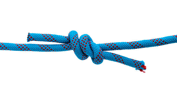 istock Fisherman's knot tied on blue ropes 2217145458