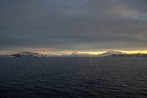 istock Sea and mountains in the sunrise, Norway 2217146436