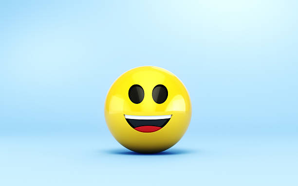 istock Smiley Emoji Icon on Soft Blue Infinite Background 2217150157