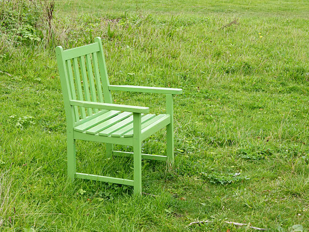 A serene scene featuring a white garden chair positioned among lush greenery and vibrant flora. Soft sunlight highlights the details, creating a peaceful ambiance perfect for reflection or relaxation amidst nature.