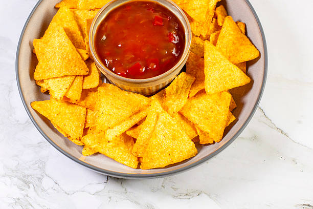 istock Mexican Tomato Salsa tortilla chips 2217158505
