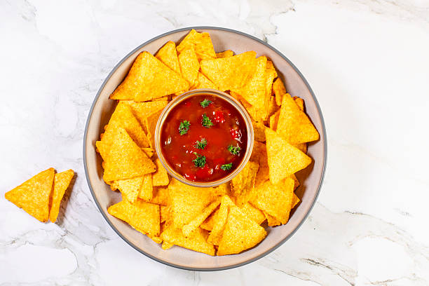 istock Mexican Tomato Salsa tortilla chips 2217158543