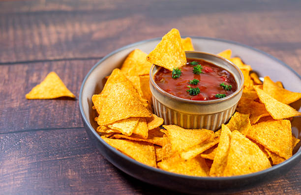 istock Mexican Tomato Salsa tortilla chips 2217158760