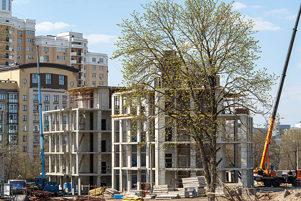 istock Construction of a monolithic house 2217177033