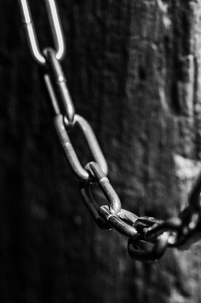 istock The chain with a dark shine is set against a neutral background 2217184448