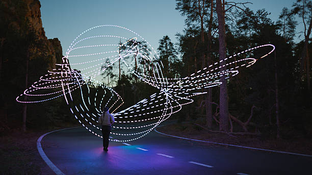 istock Mysterious lights on the road 2217188850