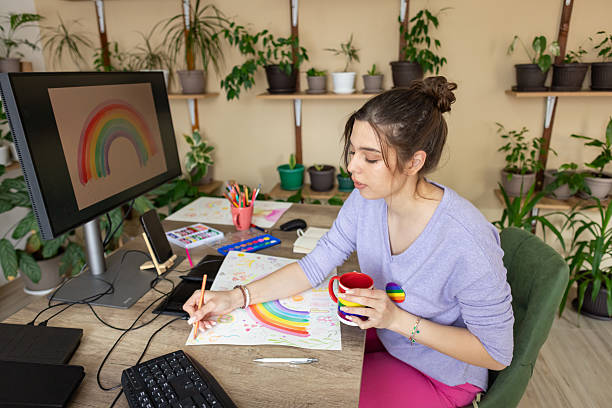 istock Female Graphic Artist 2217190188