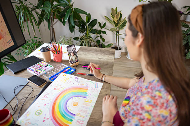 istock LGBTQ+ Poster and Video Call 2217190203