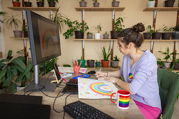 istock Woman Designer Crafting Pride Ar 2217190258