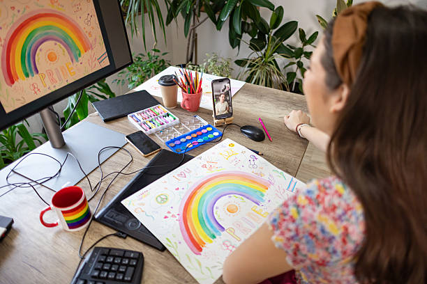 istock LGBTQ+ Poster and Video Call 2217190313