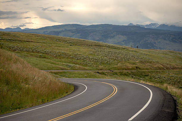 Section of highway at the Continental Divide at Cottonwood Pass in the Rocky Mountains of Colorado.