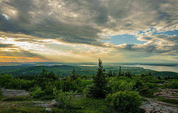 istock Sun Sets Over The Maine Wilderness From Acadia 2217196099