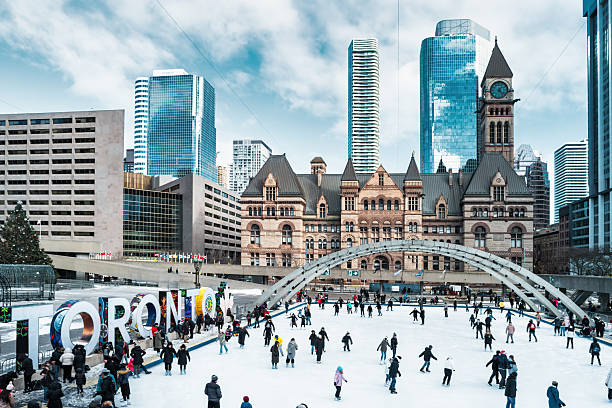 istock Downtown Toronto Canada Winter Skating 2217204811
