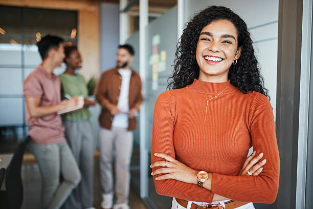 istock Confident Leader with Team in Background 2217205546
