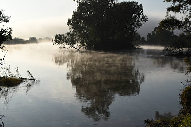 istock Tranquil Sunrise Over a calm South african River with Reflective Waters and Trees 2217205749