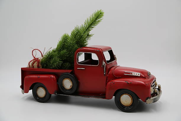 istock Red Christmas Truck 2217211765