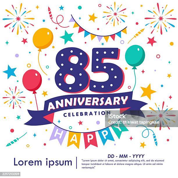 85th Celebration Program Example 85th Years Anniversary Celebration Emblem Congratulations Anniversary ...