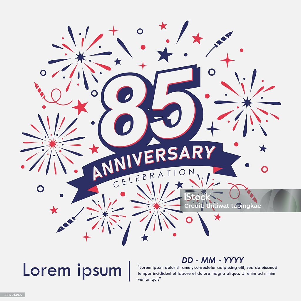 85th Celebration Program Example 85th Years Anniversary Celebration Emblem Anniversary Logo Isolated ...
