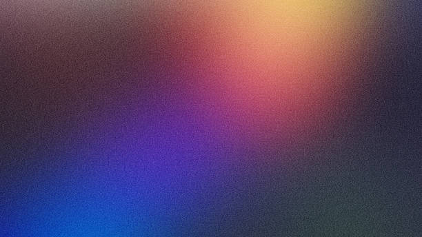 istock Blue orange light leak on dark background, design with optical lens flare, abstract grainy texture 2217217278