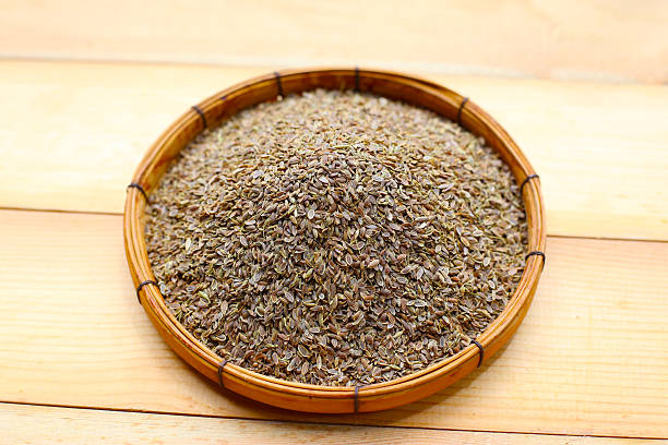 istock Dry organic dill seeds, herbal plant 2217222152