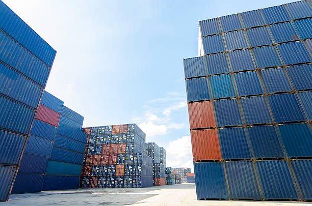 istock Container Cargo for Logistic Import Export concept yard for international shipping businesses 2217222686