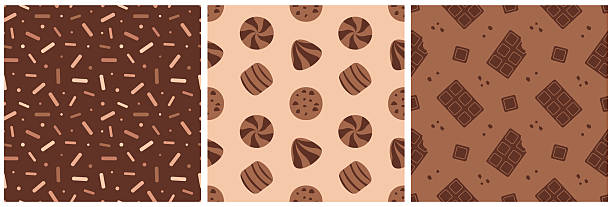istock Chocolate Dessert Seamless Pattern Illustration with Melted Sweets and Cakes in Flat Cartoon Style 2217228958