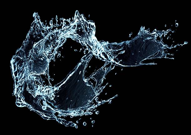 istock 3d illustration of abstract blue water swirling on black background 2217244044