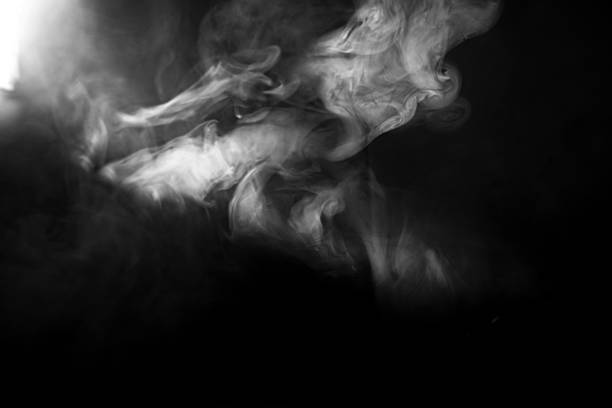 istock Thick Swirling Smoke in Dramatic Monochrome Atmosphere 2217245559