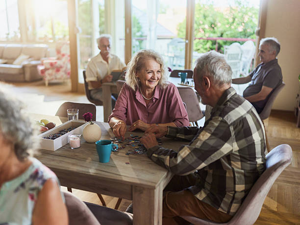 istock Leisure games in nursing home! 2217248747