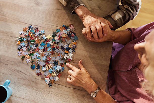 istock Heart shape of jigsaw puzzle pieces! 2217249110