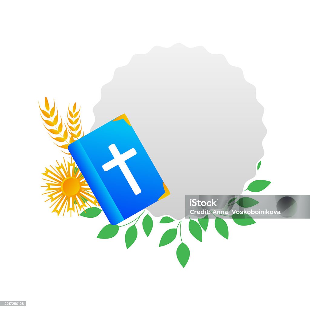 Holy Magazine Border Holy Eucharist Vector Illustration On White Stock Illustration ...