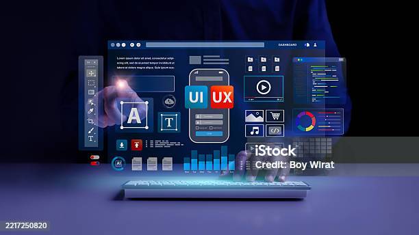 Web Development Free Ui Web Uiux Design Web Development Concept A Web Developer Works On A ...