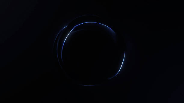 istock Futuristic navy energy orb with smooth glowing edges on a dark background. Perfect for tech, AI, sci-fi, luxury design, business visuals, or modern UI elements. 2217255133