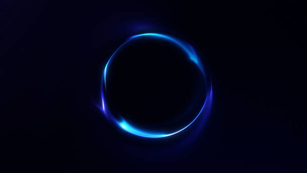 Glowing circular energy ring in vibrant blue tones, surrounded by soft gradients and motion blur. Ideal for sci-fi themes, technology, energy visuals, or digital branding.