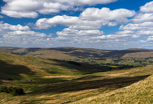 istock Dramatic clouds in sky casting shadows onto landscape, Wensleydale, Yorkshire Dales National Park, North Yorkshire, England, Britain 2217258122