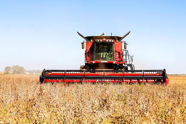 istock Combine Harvesting soybean case ih 2217258470