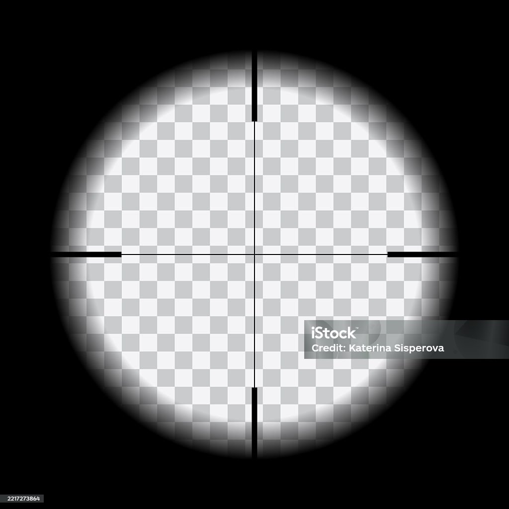 Scope Off A Target Vector View Through Sniper Rifle Scope Aiming At Target With Pointers ...