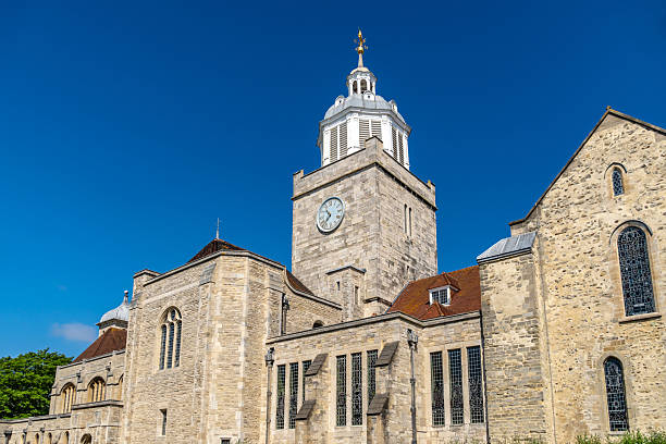 Clock tower of Portsmouth Cathedral