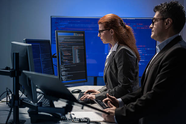istock Concentrated professional experiencing a moment of insight in an advanced tech environment. 2217281332