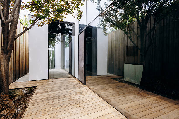istock A walkway to a house with trees in the background 2217282009