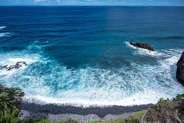 istock The ocean is calm and the sky is dark 2217287878