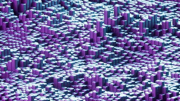 istock Digital Transformation and Financial Technology Concept with Pixelated Bar Chart 2217289903