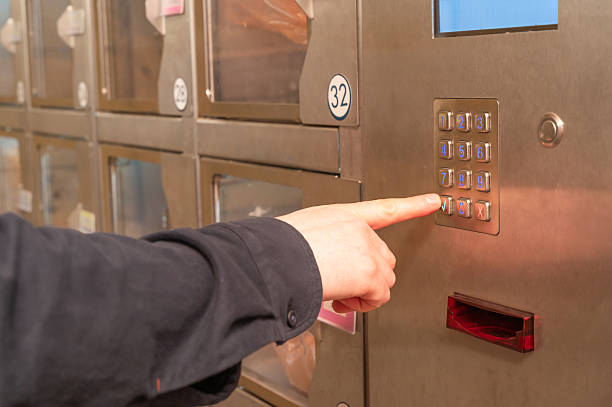 istock A person is pressing a button labeled with the number 32 2217299645