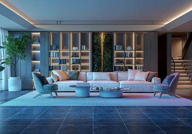 istock Moody Living Room with Ambient Lighting 2217300993