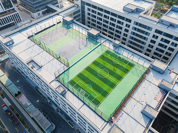 istock Rooftop stadium aerial shot 2217307737