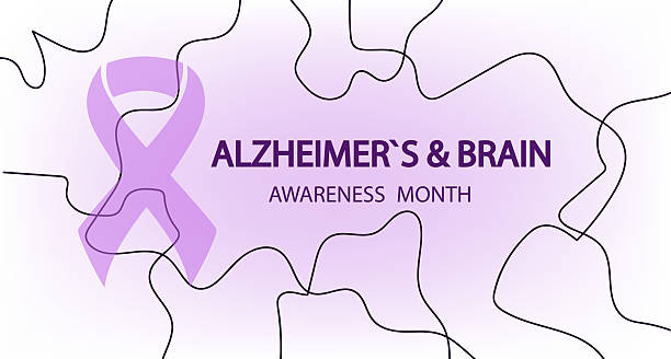 istock Alzheimer's and Brain Awareness Month. line Vector doodle illustration for banner, poster. line art hand drawn illustration 2217308094