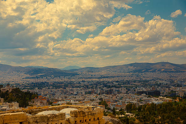 Athens Landscape from Parthenon, Greece
