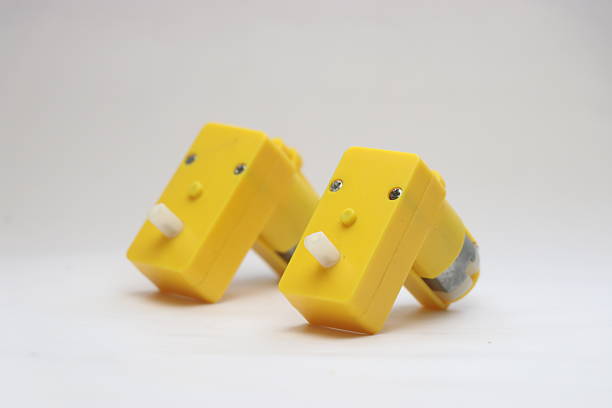 istock Hobby motor or plastic geared dc motor used in electronics projects on a white background 2217323044