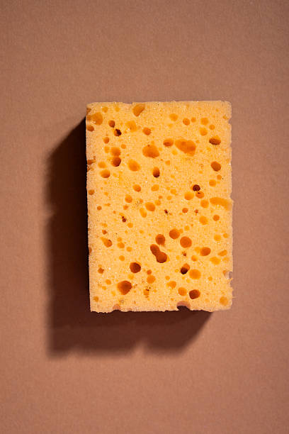 istock Bath and hygiene sponge overhead view 2217326615