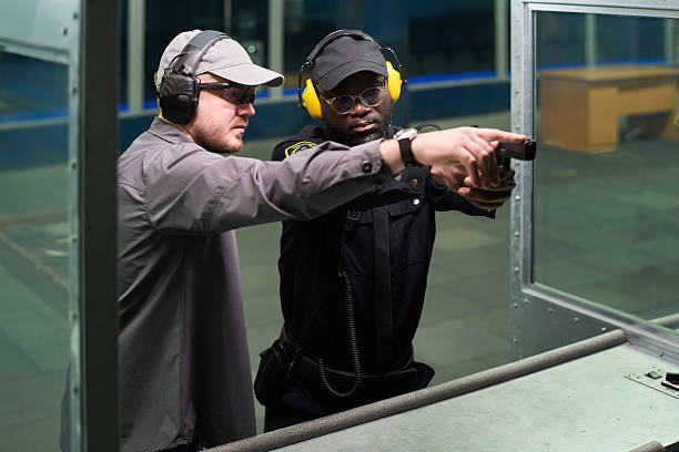 Giving Shooting Lessons at Indoor Gun Range